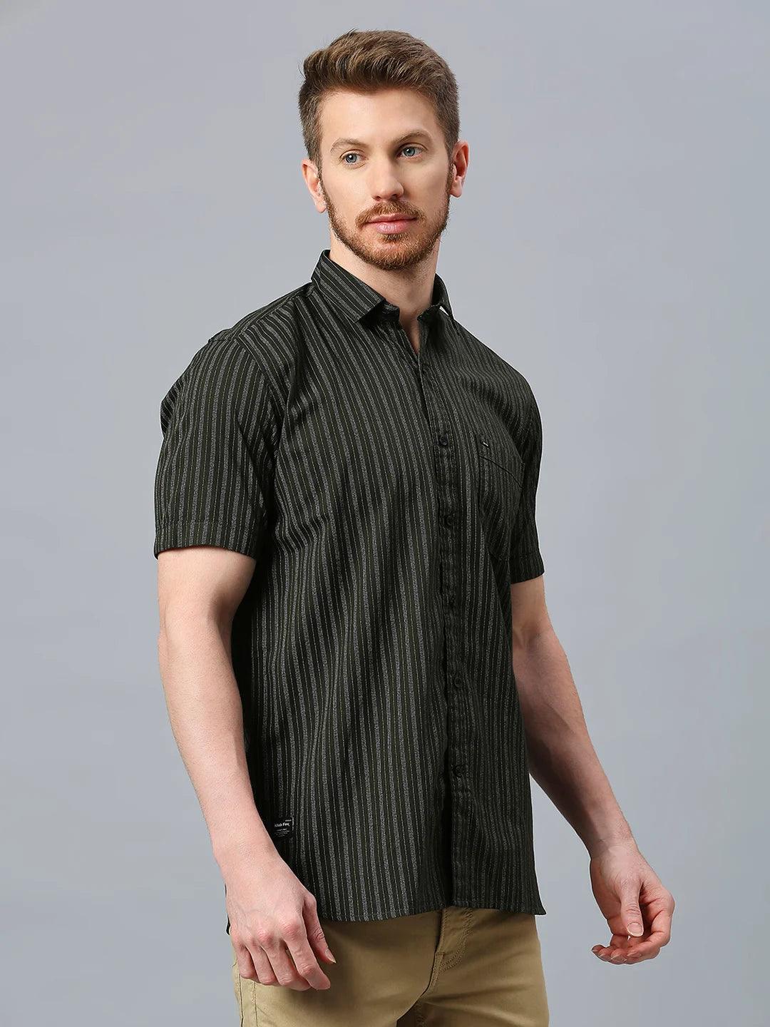 Olive Striped Shirt - Image 7