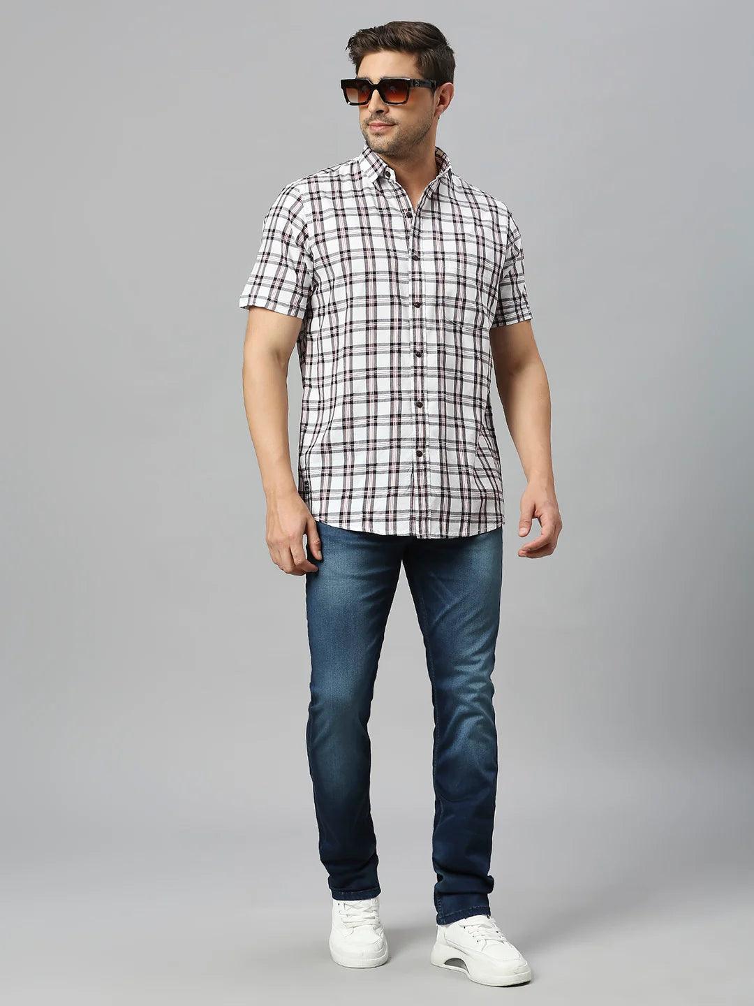 White Checked Shirt - Image 8
