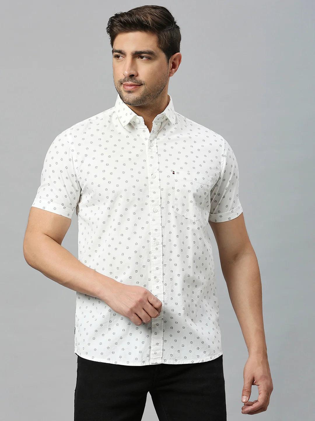 White Printed Shirt - Image 8