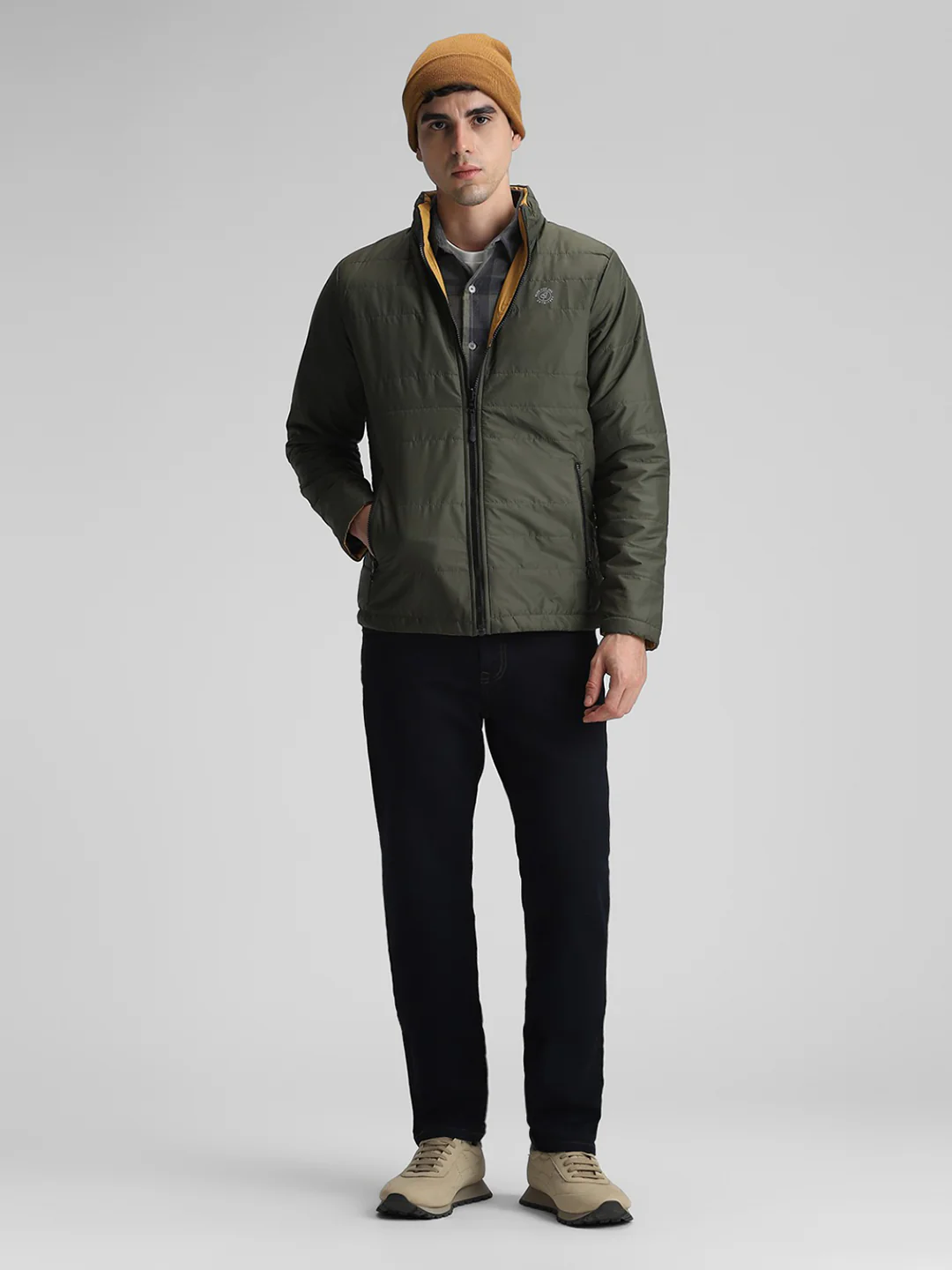 Reversible Mustard Olive Jacket - Image 8