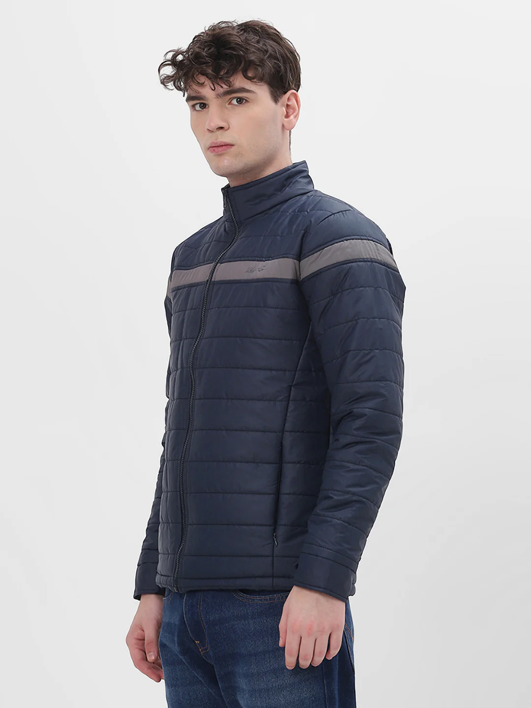 Navy Lightweight Puffer Jacket - Image 5