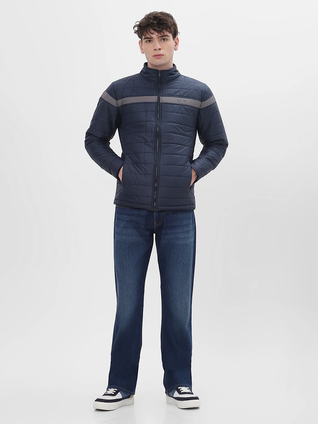 Navy Lightweight Puffer Jacket - Image 7