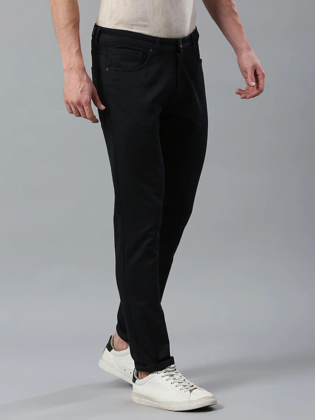 Stretchable Jet Navy Narrow Fit Jeans - Image 3