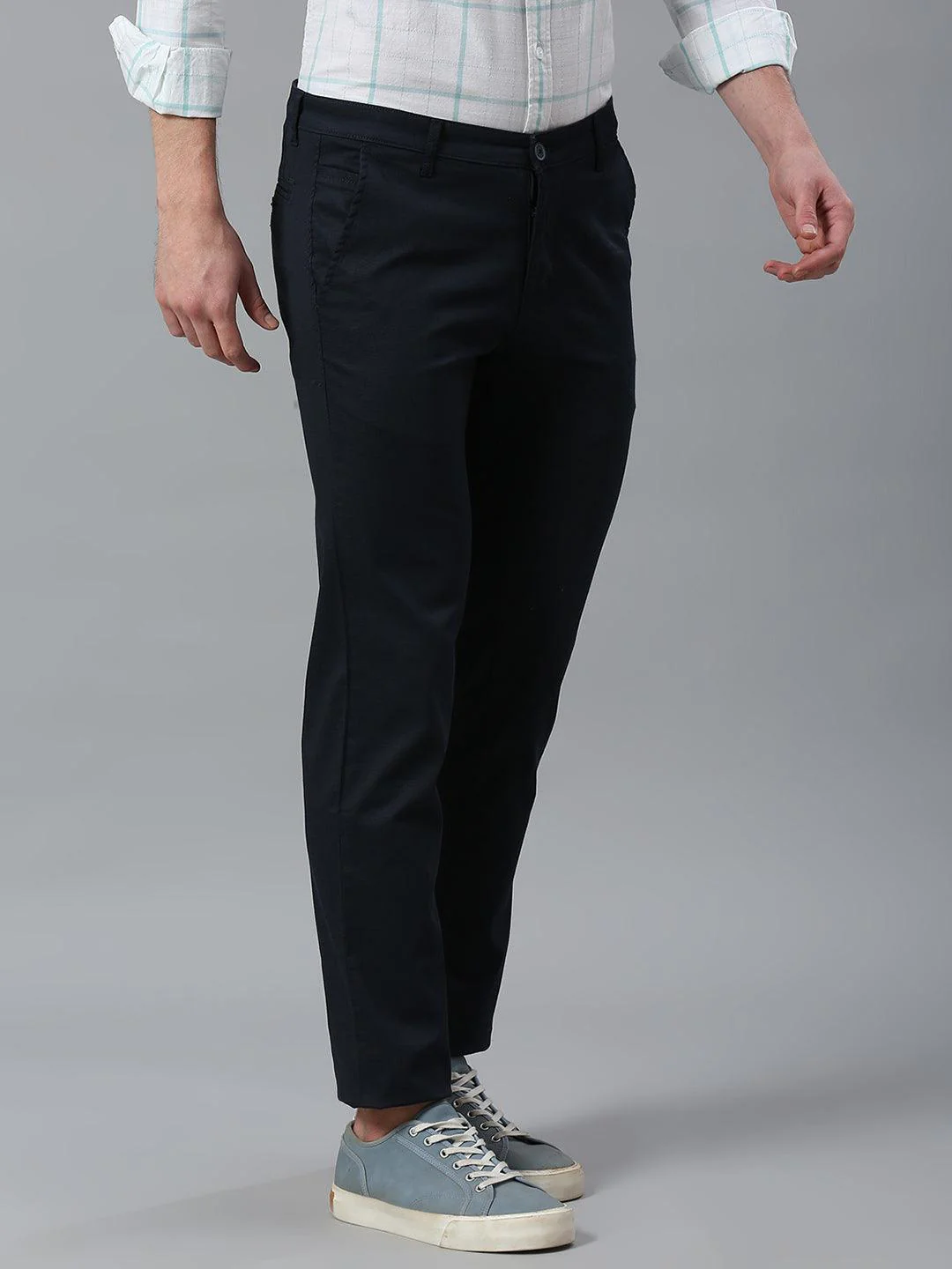 Stretchable Dark Navy Chino Pants - Image 4