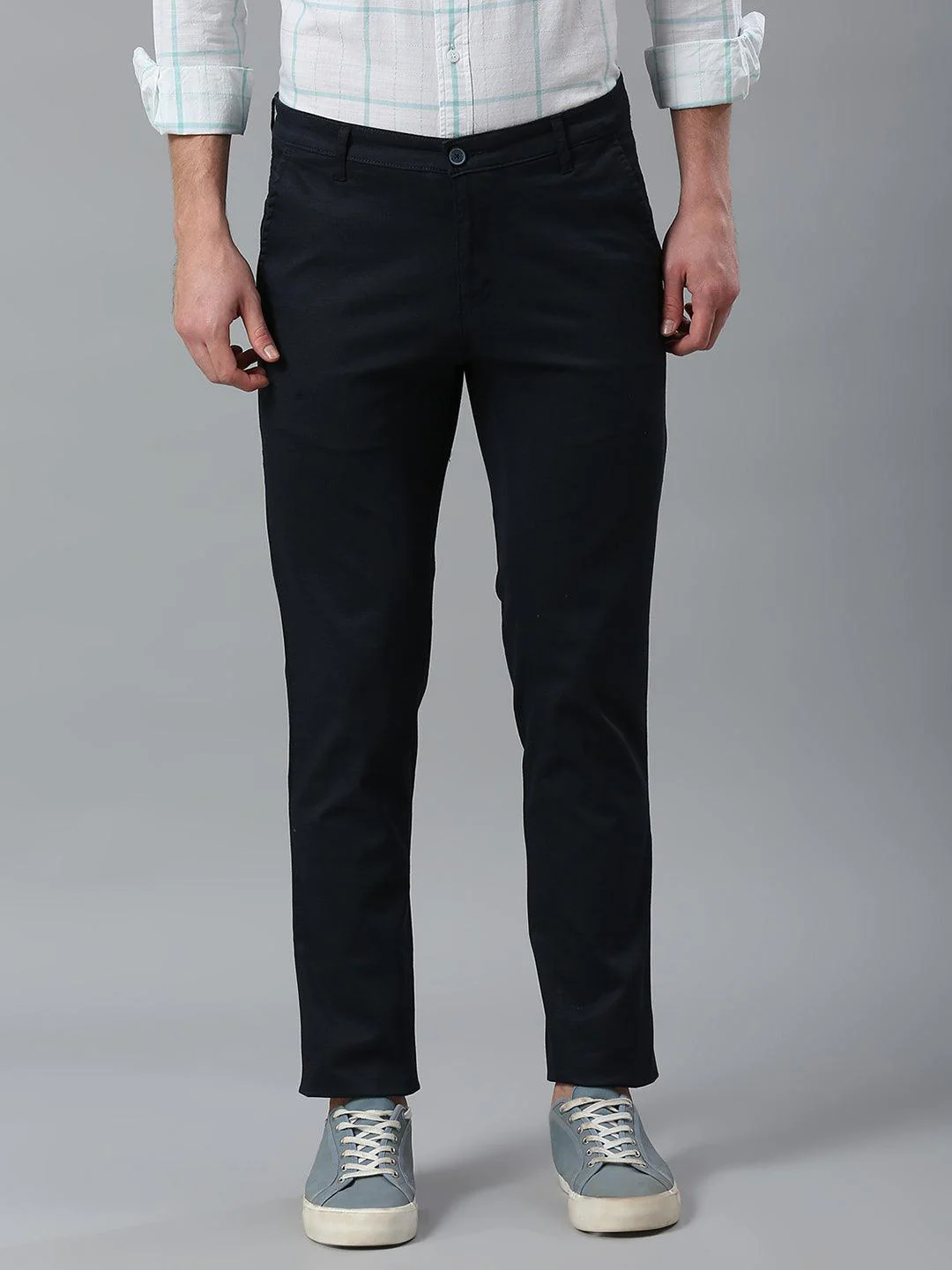 Stretchable Dark Navy Chino Pants - Image 9