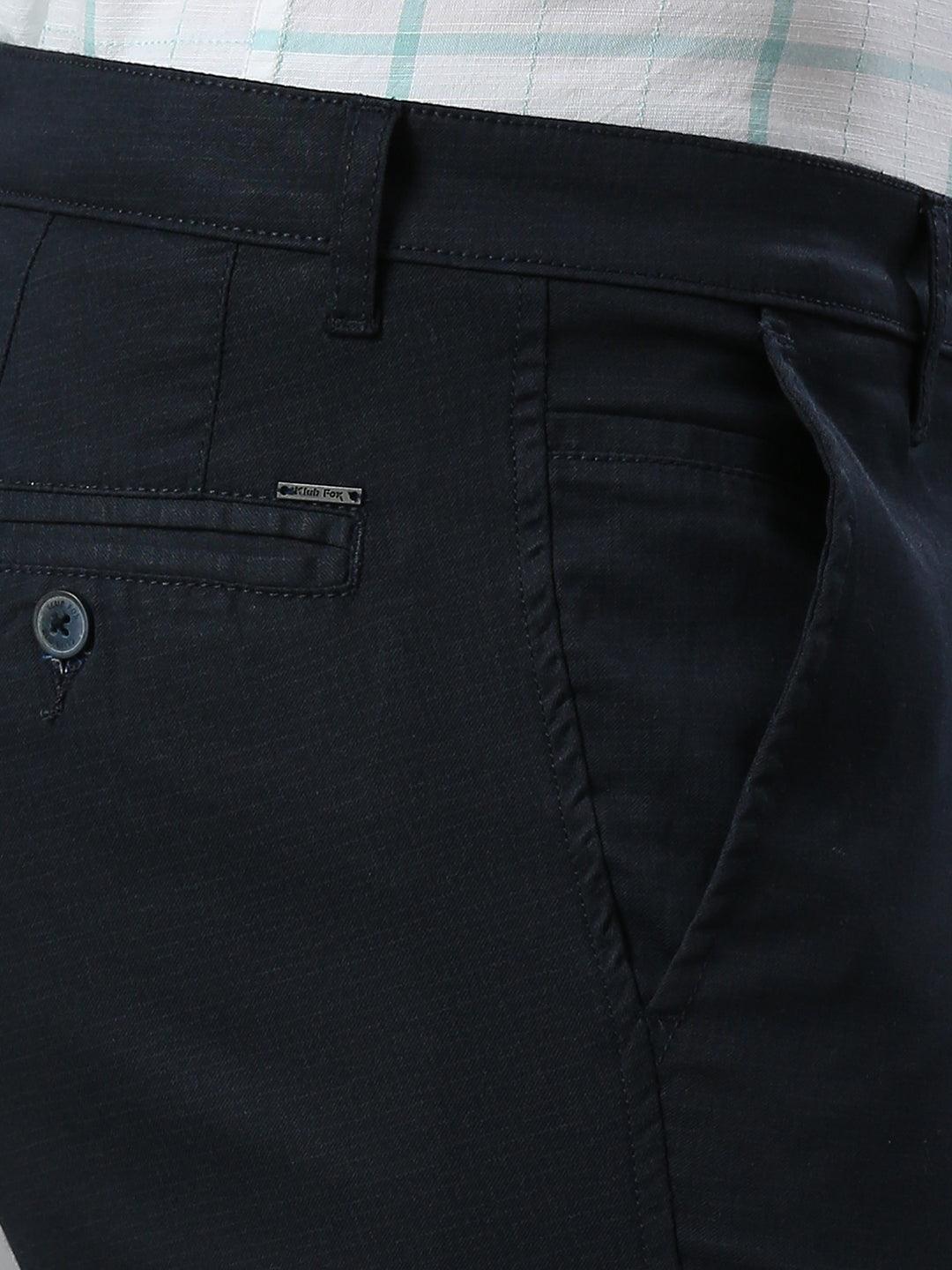 Stretchable Navy Narrow Fit Chino Pants - Image 6
