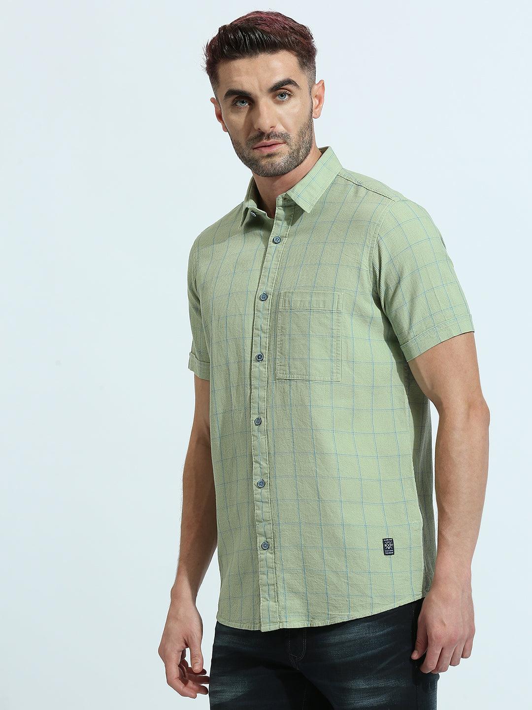 Olive Checkered Shirt - Image 3