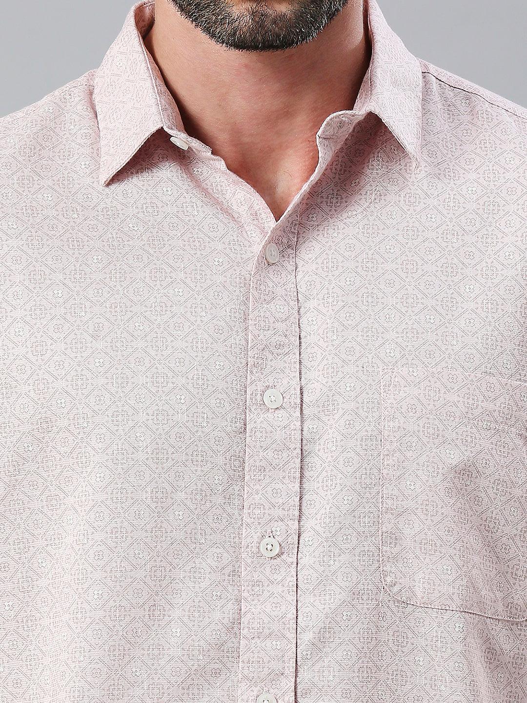 Peach Printed Shirt - Image 6