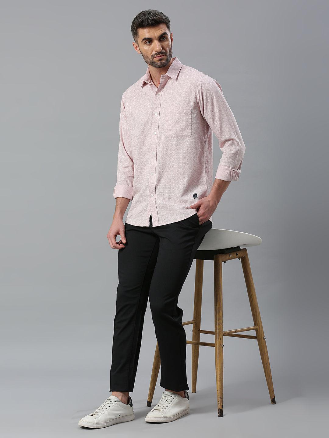 Peach Printed Shirt - Image 8