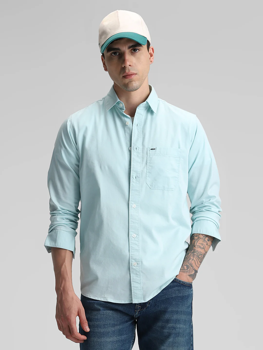Sky Blue Solid Shirt